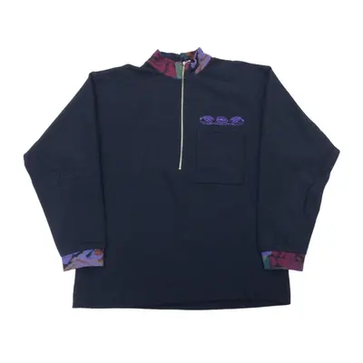 Belfe 90s 1/4 Zip Sweatshirt Crewneck Jumper Sweater Pullover - Small Herren