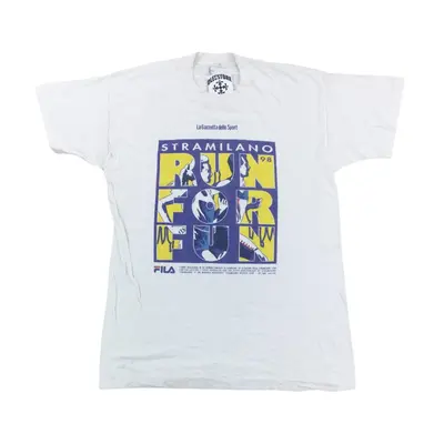 Fila 1998 Stramilano Marathon Rundhals Kurzarm Top T-Shirt - Large