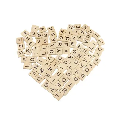 100/200pcs Hölzerne Scrabble Holz Fliesen Buchstaben Zahlen Für Alphabet Spiel