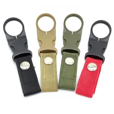 2x/4x Taktisch Flaschenhalter Gürtel Molle Halter Clip Wandern Camping Reisen