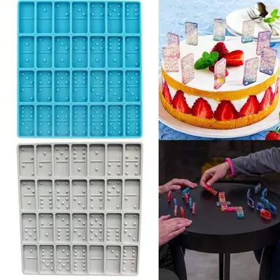 DIY Silikonform für Dominospiel Domino Steine Gießformen Selbstgemachtes Spiel