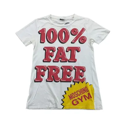 Moschino Y2K Rundhals Kurzarm Oberteil Top T-Shirt - Small