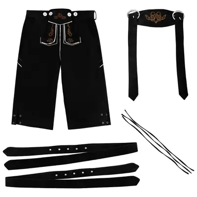 Herren Trachtenhose mit Träger Kniebund Tracht Hose Oktoberfest Show Kostüme Neu