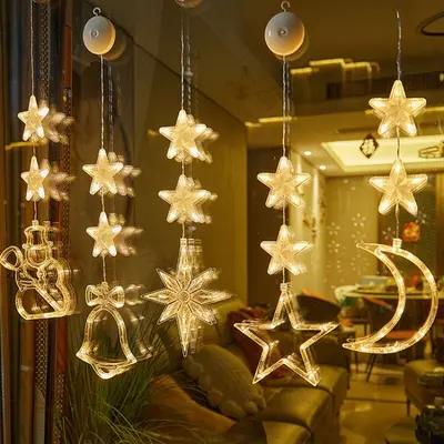 Weihnachtsbeleuchtung Beleuchtet Weihnachtsdeko Fensterdeko Fenster Atmosphäre
