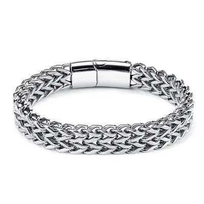 Herren Armband Armkette Edelstahl Armkettchen 12mm Breit Geschenk für Männer Neu