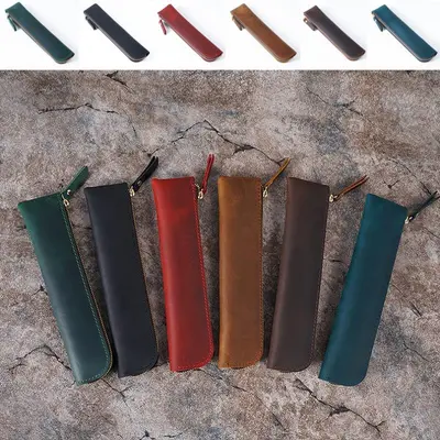 Leder Stifttasche Stifthalter Schutzhülle für Füller/Kugelschreiber/Apple Pencil