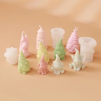 3D Silikonform Kerzenform DIY Xmas Kerzengießen Seifen Form Kerzen Gießform Neu
