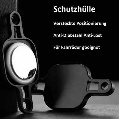 Halterung für Apple AirTag Fahrrad Halter E-Bike Diebstahl Schutz Hülle Schwarz