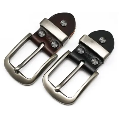 1x Herren Geschenk Leder Alloy Gürtelschnalle Kopf Ersatz Stift Schnalle 37-38mm
