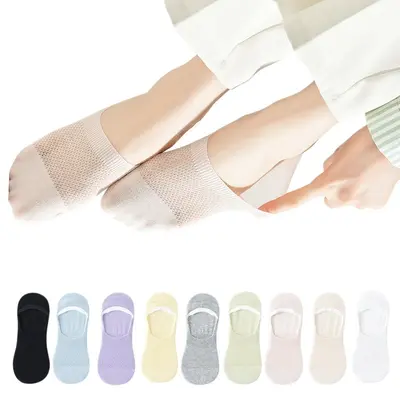 3/6 Pack Unsichtbare Füsslinge Silikonpad Damen Atmungsaktiv Sneaker Socken Neu
