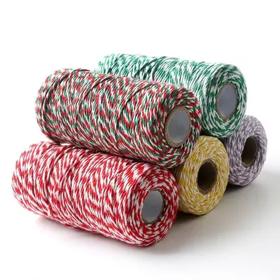 100 Meter Weihnachten Deko Kordel 2MM Bastelschnur Schnur für DIY Verpackung Neu