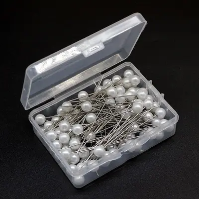 100/200pcs Perlkopf-Dekonadeln Rosennadeln mit Perlkopf Bastelnadeln Hochzeit