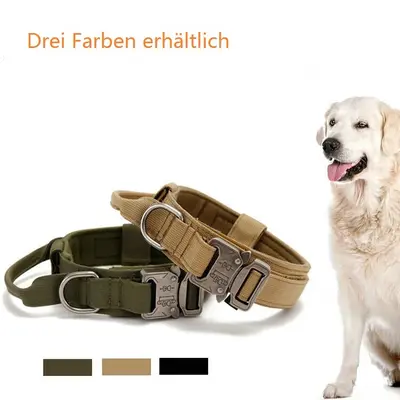 Taktisches Hundehalsband mit Griff K9 Militär Nylon Halsband Gepolstert