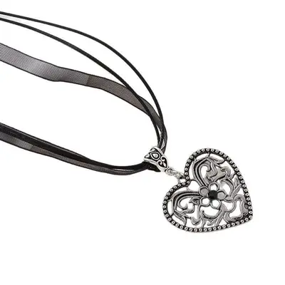 Trachtenkette Dirndlkette Oktoberfest Kette Tracht Schmuck Herzförmiger Anhänger