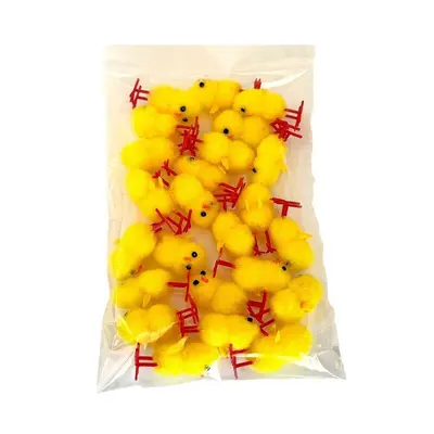 24-72er Mini Osterküken Ostern Chenille Küken Plüsch Nestküken Kinder Party Deko