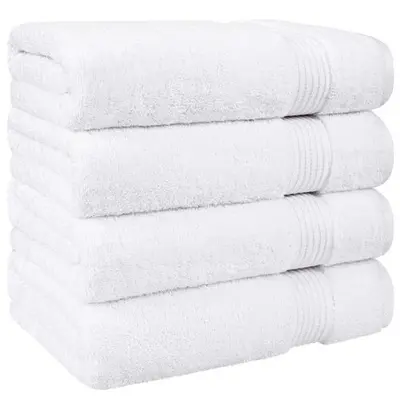 Extra große Badetücher 4er Pack 100% Baumwolle 26"x52" sehr saugfähig weich