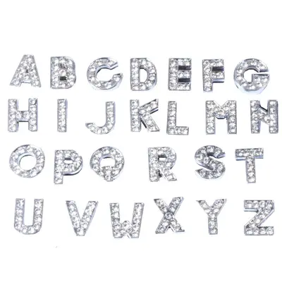 Strass Buchstaben "A-Z" Slider Schiebebuchstaben Buchstabenarmband