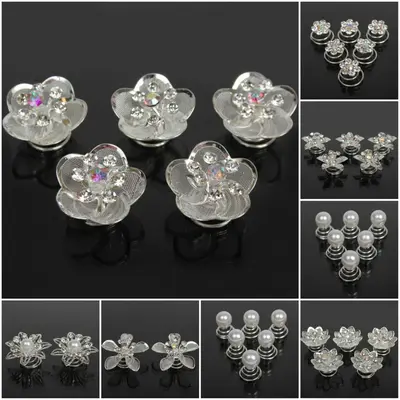 Strass und Perlen Curlies Braut Kommunion Hochzeit Haarschmuck Blüten