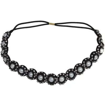 Stirnband Strass Perlen Haarband Kopfband Zopfgummi Haarschmuck Kopfschmuck