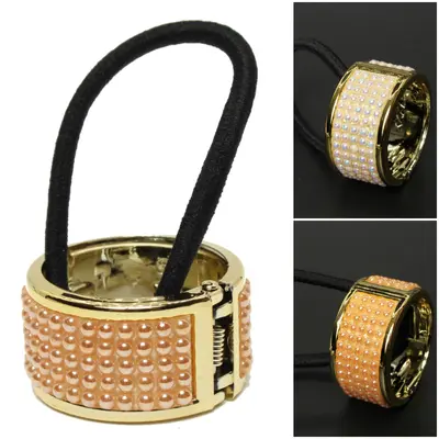 Haarring Haargummi Ring Cleopatra Zopf Scrunchy mit Perlen Hair