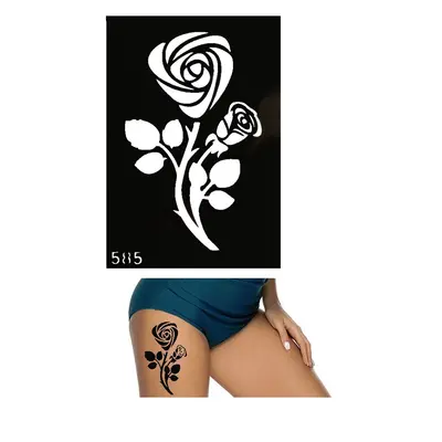 Henna Tattoo Schablone Airbrush Stencil Selbstklebend Rose