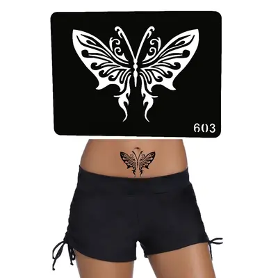 Henna Tattoo Schablone Airbrush Stencil Selbstklebend Schmetterling