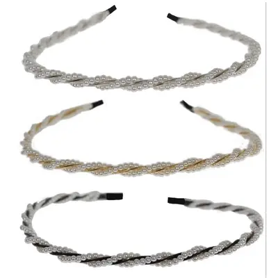 Luxus Perlen Haarreif Haarschmuck Kopfschmuck Haarreifen