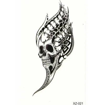 Temporäre Tattoos Totenkopf Skull Design Temporary Körperkunst Klebetattoo