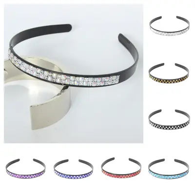 Designer Haarreif mit Strass Karo Haarschmuck Boho Haarreif