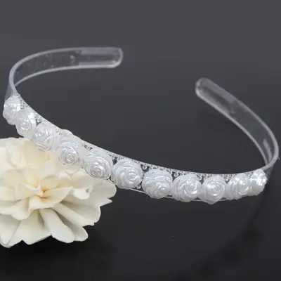 Haarreif Haarschmuck Kopfschmuck Haarreifen Rosen Transparent Haar