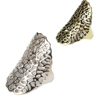 Edelstahl Ring Modeschmuck Bronze Silber