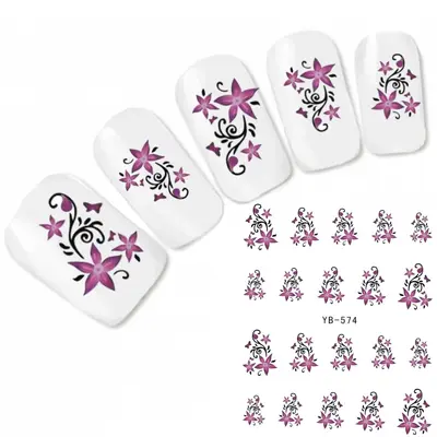 Tattoo Flower Nail Art Aufkleber Ornamente Nagel Sticker Fuß Water Decal