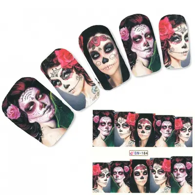 Tattoo Nail Art La Catrina Day of the Dead Dia de Muertos Aufkleber