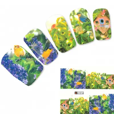 Nagel Sticker Vogel Vogelhaus Nail Art Nägel Fuß Water Decal
