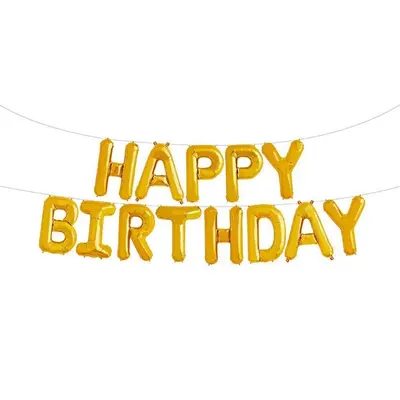 13 tlg Happy Birthday Buchstaben Luftballon Folienballon Geburtstag Party Deko