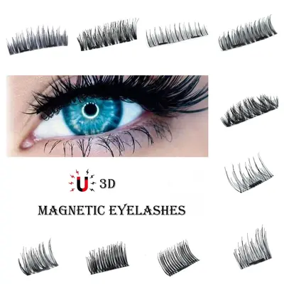 Magnetische Aibor Wimpern Falsche Eyelashes 3D Wimpernverlängerung Kein Kleber