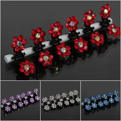 Mini Haarklammern Strass Hochzeit Haarclip Haarkneifer Haarspange Claw 4 Farben