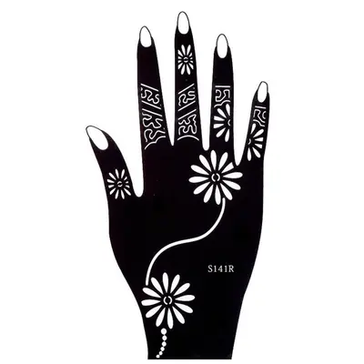 Henna Tattoo Schablone Kina Handbemalung Hand Rechts Dövme Mehndi