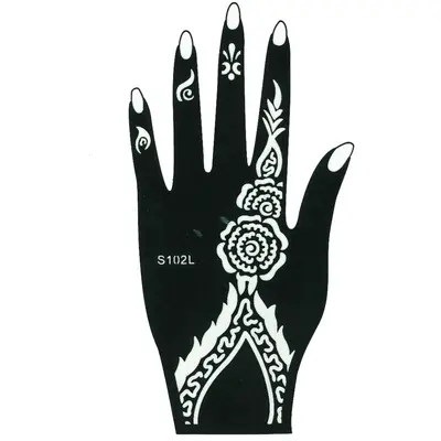 Henna Tattoo Schablone Kina Fußbemalung Dövme Hand Links Mehndi
