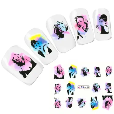 Tattoo Nail Art Modell Glamour Teenager Aufkleber Nagel Sticker Nägel Fuß
