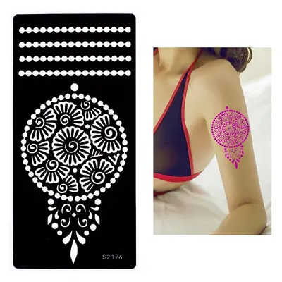 Henna Tattoo Schablone Airbrush Stencil Blume Ornamente Kina Dövme
