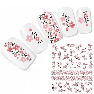 Tattoo Nail Art Flower Aufkleber Blume Nagel Fuß Sticker Water Decal Neu!