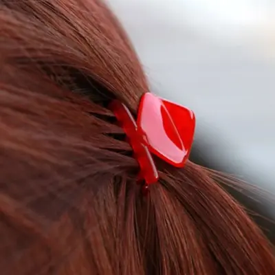 Mini Haarklammer Haarclip Rot