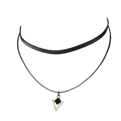 Choker Kropfband mit Strass Design Anhänger