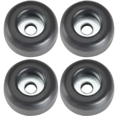 4 Gummifüße Ø 25 x 11 mm Stahleinlage Adam Hall 4900 Gerätefuß Möbelfüße Gummi