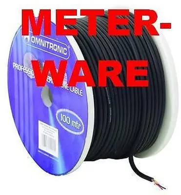 1,90€/m OMNITRONIC Studio-Mikrofonkabel Meterware SCHWARZ 2 x 0,22 mm² DMX-Kabel