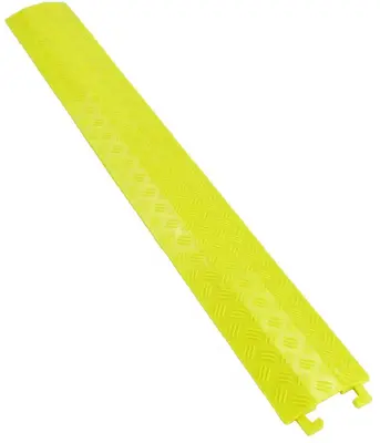 1 Kanal Kabelbrücke Gelb PVC Überfahrrampe Kabelkanal Kabelschutz Kabelrampe