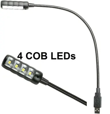 Ultrahelle USB LED Leselampe mit COB LEDs Schwanenhalslampe Lampe Licht Leuchte