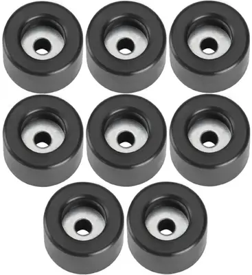 8 Gummifüße Ø 25 x 15 mm Stahleinlage Adam Hall 4904 Gerätefuß Möbelfüße Gummi