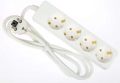 Schuko Mehrfachsteckdose Steckdosenleiste 4-fach weiss 1,4 m Stromverteiler